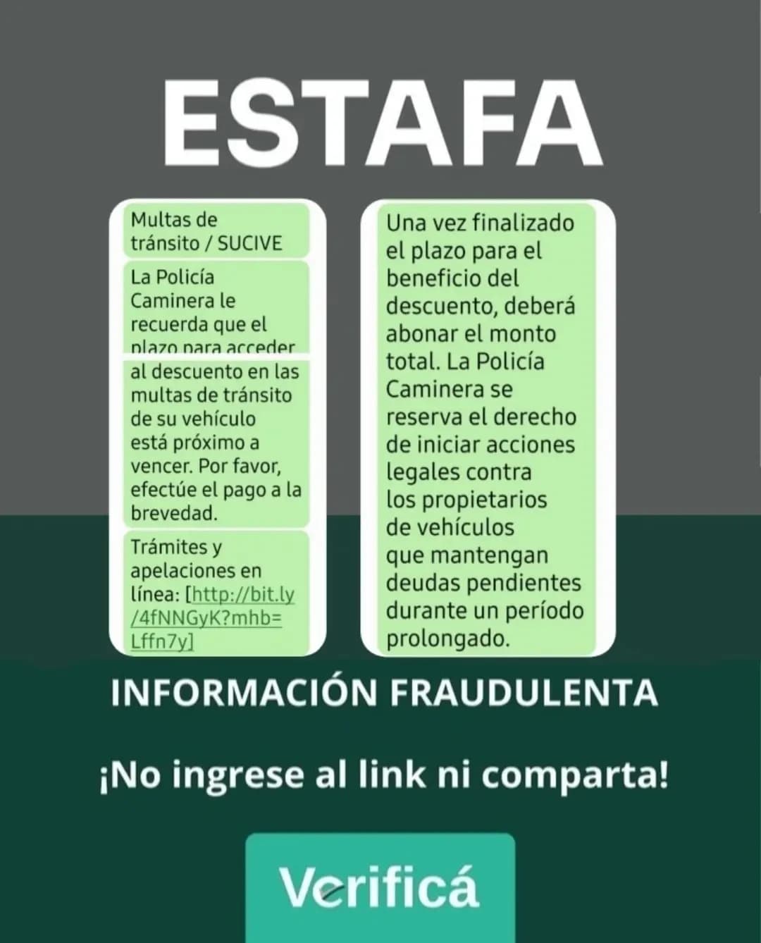 Alertan por estafa que suplanta a SUCIVE y Policía Caminera