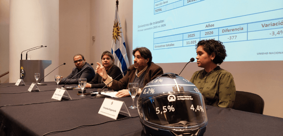 UNASEV: en primer semestre menos fallecidos, lesionados y accidentes
