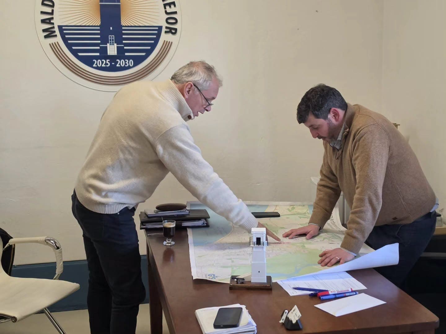 Alcalde Tort se reunió con nuevo director de Obras de la Intendencia de Maldonado
