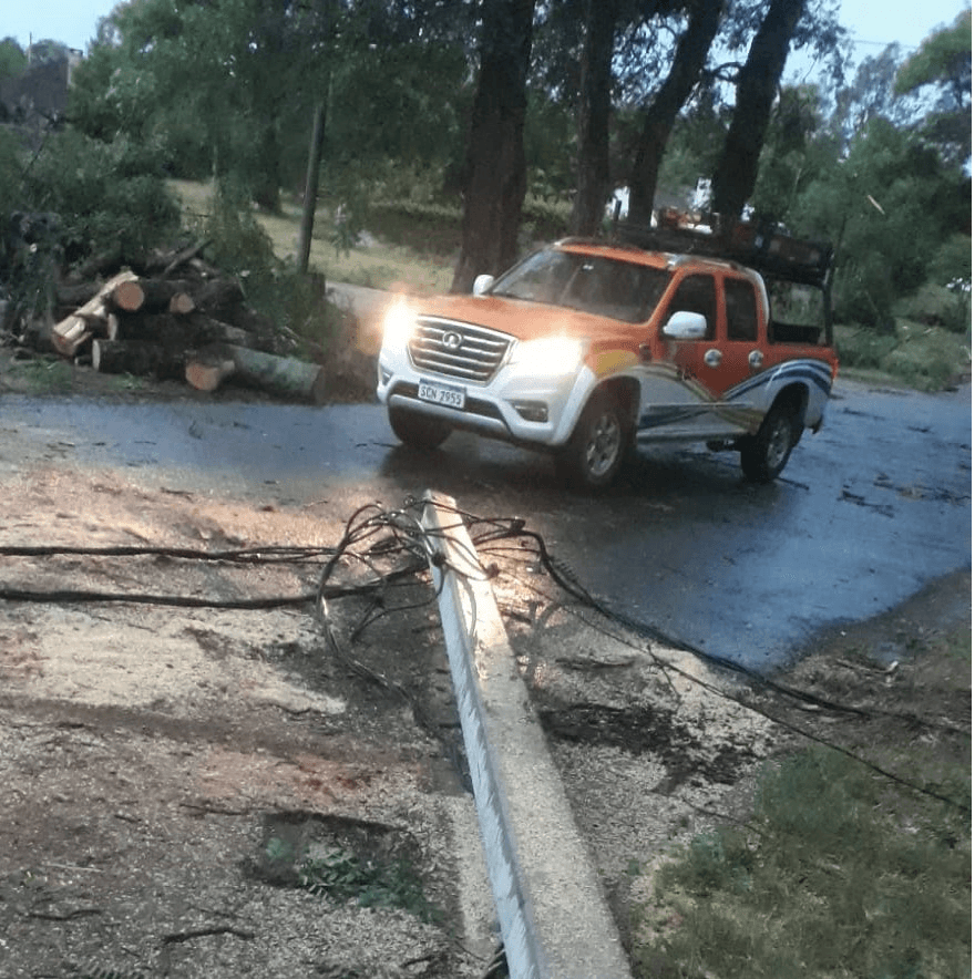 Hay 13.350 clientes sin luz en Maldonado tras temporal
